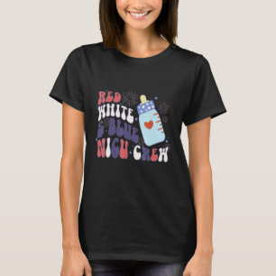 T-shirt Équipe NICU Rouge Blanc Et Bleu 4 juillet Néonatal