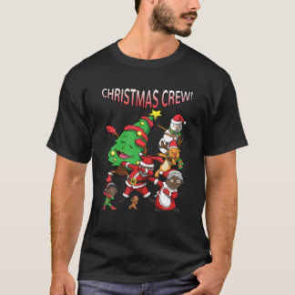 T-shirt Équipe noire de Noël afro-américaine du Père Noël
