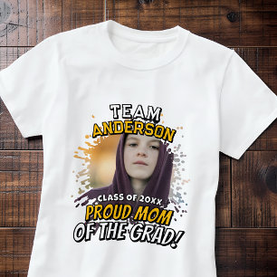 T-shirt Équipe [Nom de Famille] Fière Maman de la Photo de