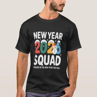 T-shirt Équipe Nouvel An 2026 Apportant la Nouvelle Année 