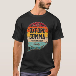 T-shirt Équipe Oxford Comma Preservation Society Oxford