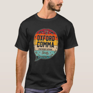 T-shirt Équipe Oxford Comma Preservation Society Oxford