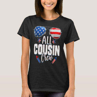 T-shirt Équipe Patriotique Cousin 4 juillet tous les équip