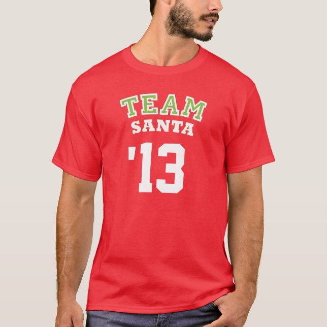 T-shirt Équipe Père Noël - chemise de coutume de l'aide de (Devant)