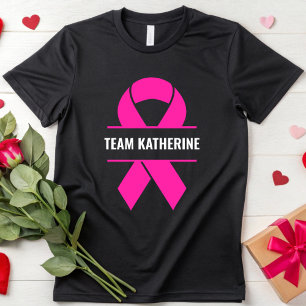 T-shirt Équipe personnalisée Cancer Sensibilisation au can