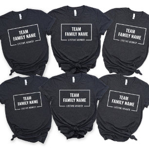 T-shirt Équipe personnalisée Famille Membres à vie Réunion