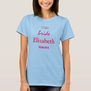 T-shirt Équipe personnalisée Mariée