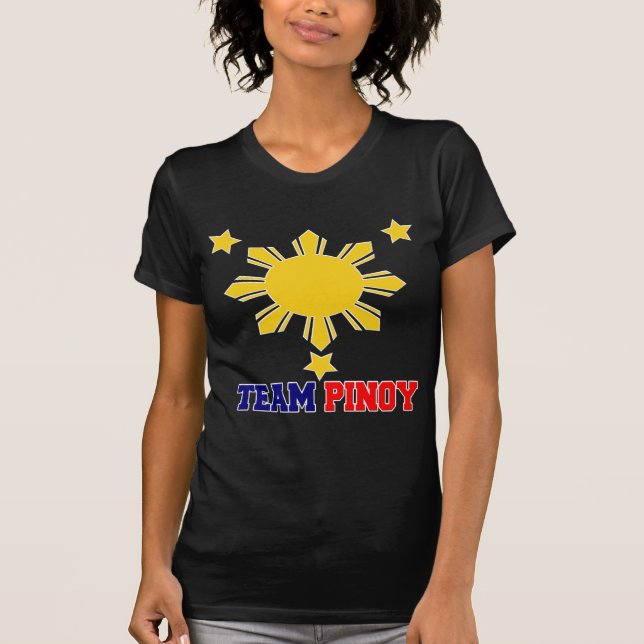 T-shirt Équipe Pinoy 3 étoiles et un Sun (Devant)