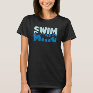 T-shirt Équipe Piscine Piscine Plongée Breaststroke, Mais