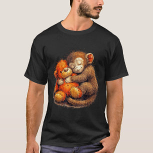 T-shirt Équipe poing bébé singe poing tendance mème graphi