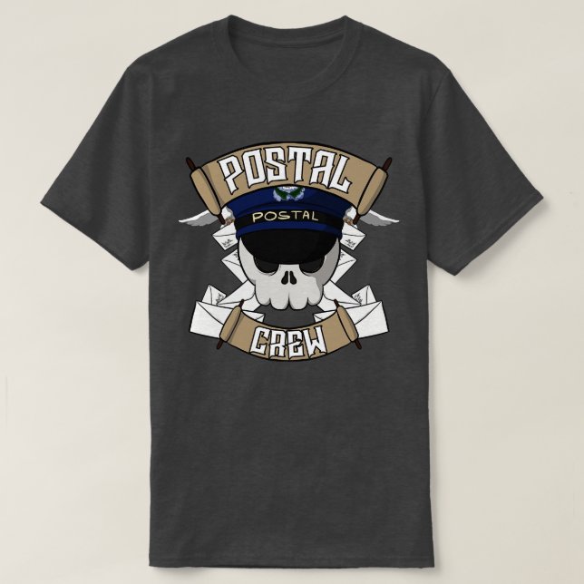 T-shirt Équipe postale Jolly pirate (Design devant)