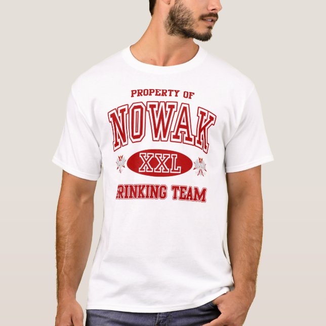 T-shirt Équipe potable de polonais de Nowak (Devant)