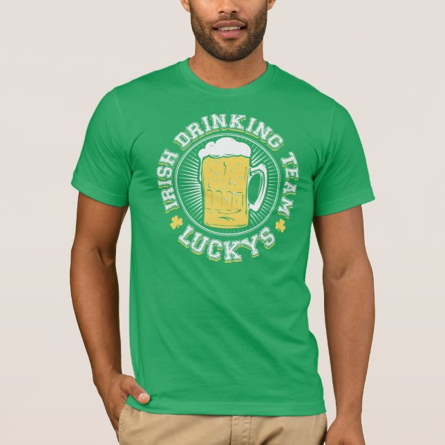 T-shirt Équipe potable irlandaise chanceuse (Devant)