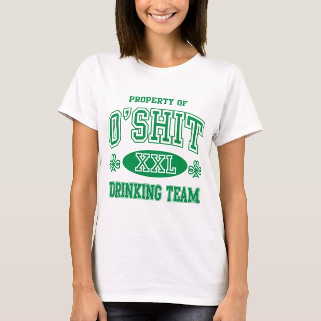 T-shirt Équipe potable irlandaise d'O'Shit (Devant)