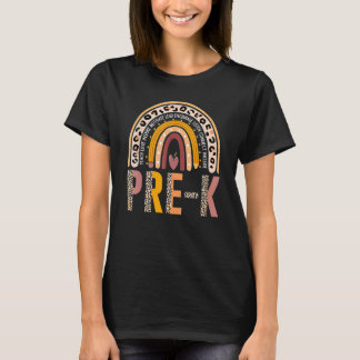 T-shirt Équipe Pre K Squad Retour À L'École Rainbow Kids E