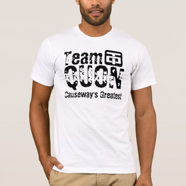T-shirt Équipe QUON : Chaussée plus grande (Devant)