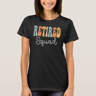 T-shirt Équipe retraitée Rétro Groovy Vintage Joyeux Premi