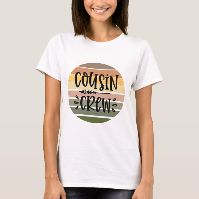 T-shirt Équipe rétro Cousin (Devant)
