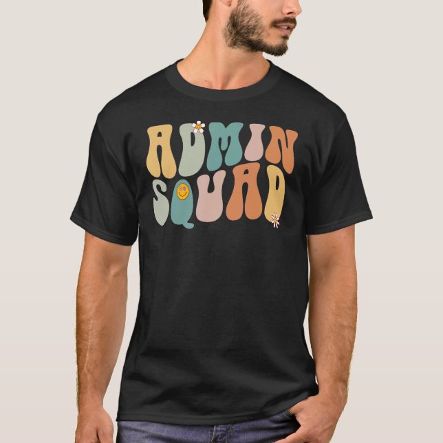 T-shirt Équipe rétro super de secrétaire de l'école de l'é (Devant)