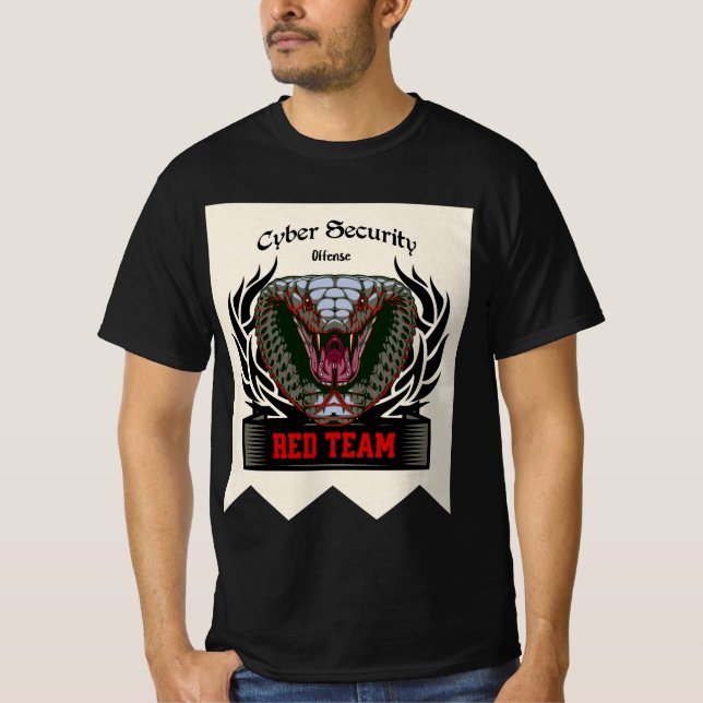 T-shirt Équipe rouge de la cybersécurité Grève de Cobra (Devant)