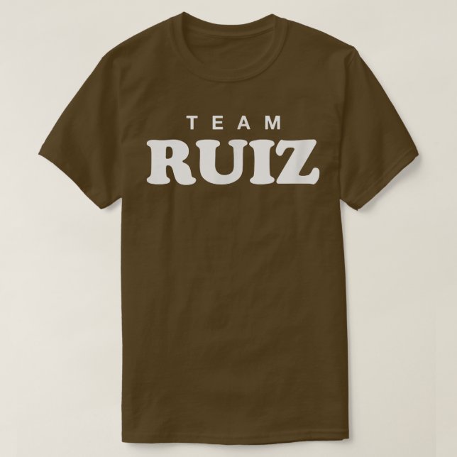 T-shirt Équipe Ruiz Nom de famille personnalisé Mariée Fam (Design devant)