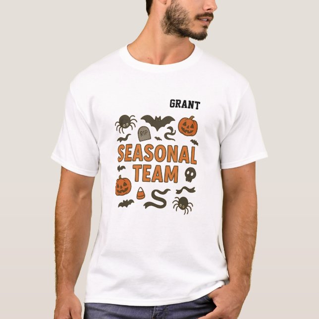 T-shirt Équipe saisonnière customisée Halloween Vêtements (Devant)