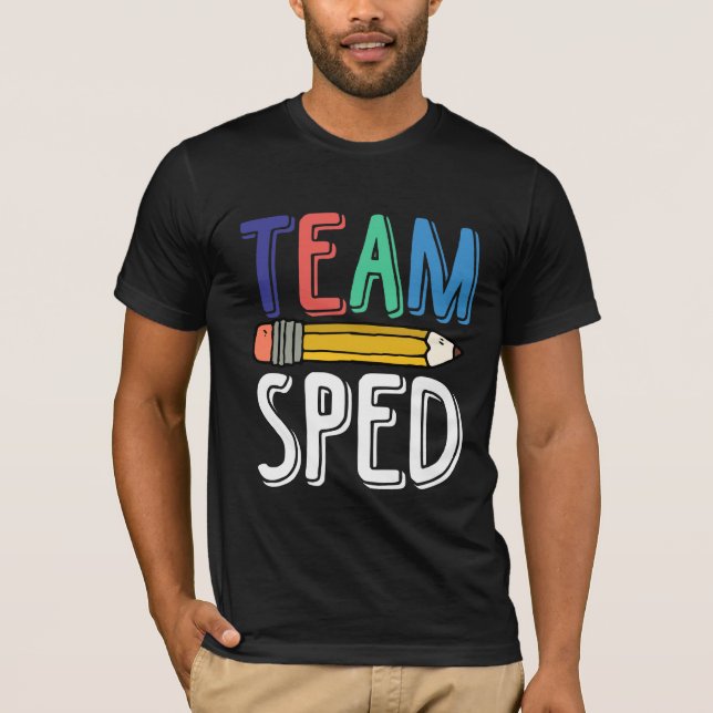 T-shirt Équipe Split Crew École d'enseignement spécial (Devant)