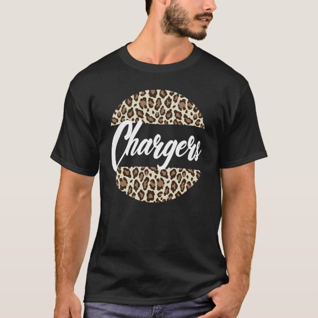T-shirt Équipe sportive Mascotte du lycée Chargers (Devant)