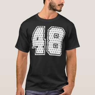 T-shirt Équipe sportive numéro 48 Maillot 48e Varsity
