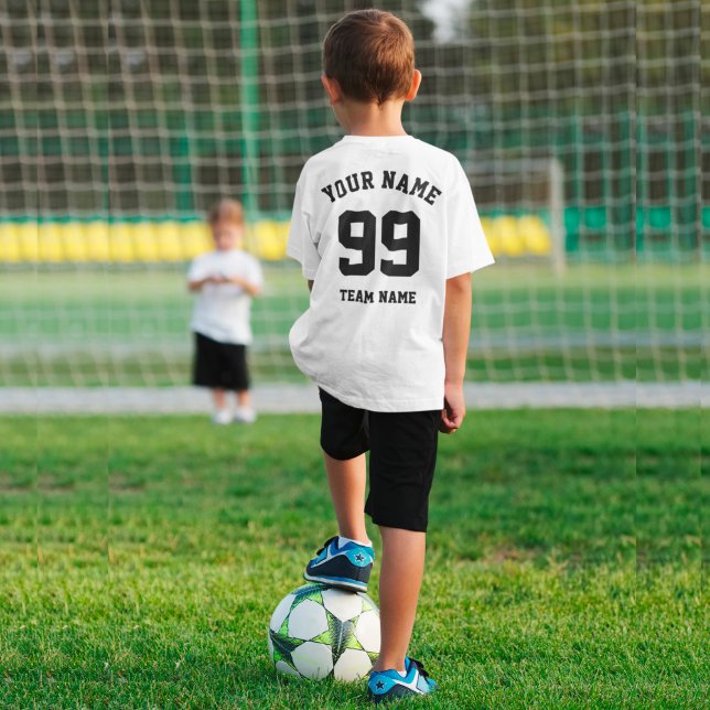 T-shirt Équipe sportive personnalisée Jersey Black Numéro  (Créateur téléchargé)