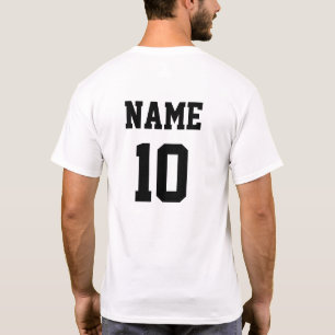 T-shirt Équipe sportive personnalisée Précédent Nom et num
