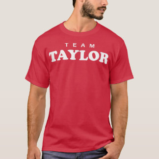 T-shirt Équipe Taylor Nom de famille personnalisé Mariée G