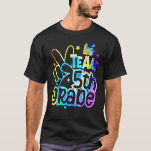 T-shirt Équipe Tie Dye Cinquième 5e année Retour à l'école