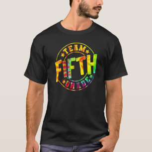 T-shirt Équipe Tie Dye Enseignant D'Escouade De 5e Année