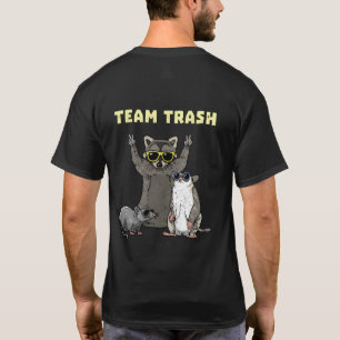 T-shirt Équipe Trash Opossum Raccoon Rat Animaux Garbage G