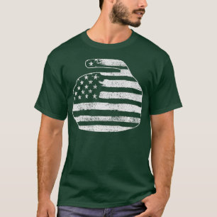 T-shirt Équipe vintage de curling 4 juillet Stone USA