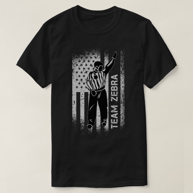 T-shirt Équipe    ZebraIce Hockey Réf Amérique Classi (Design devant)