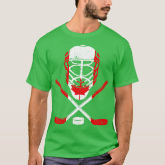 T-shirt Équipement de hockey Drapeau canadien Hockey sur g