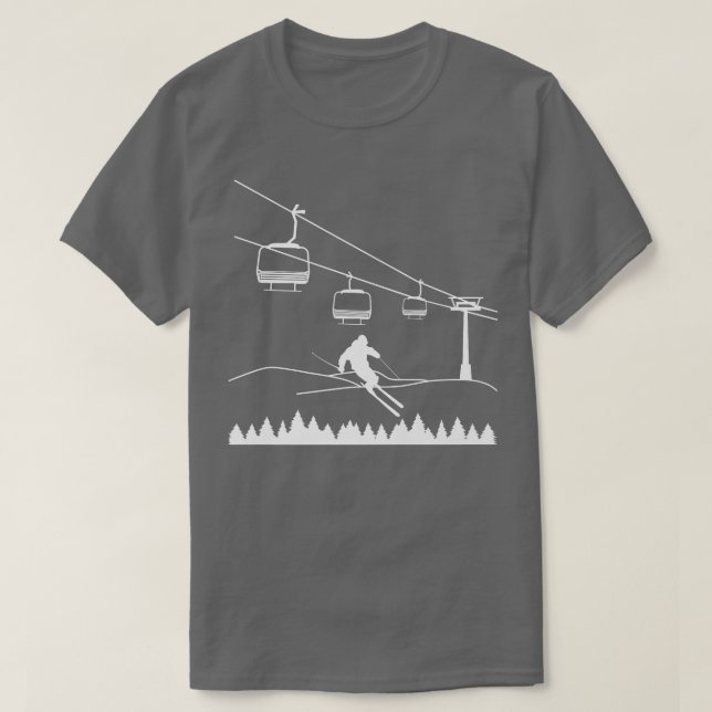 T-shirt équipement de ski neige ski ski ski skieurs pour m (Design devant)