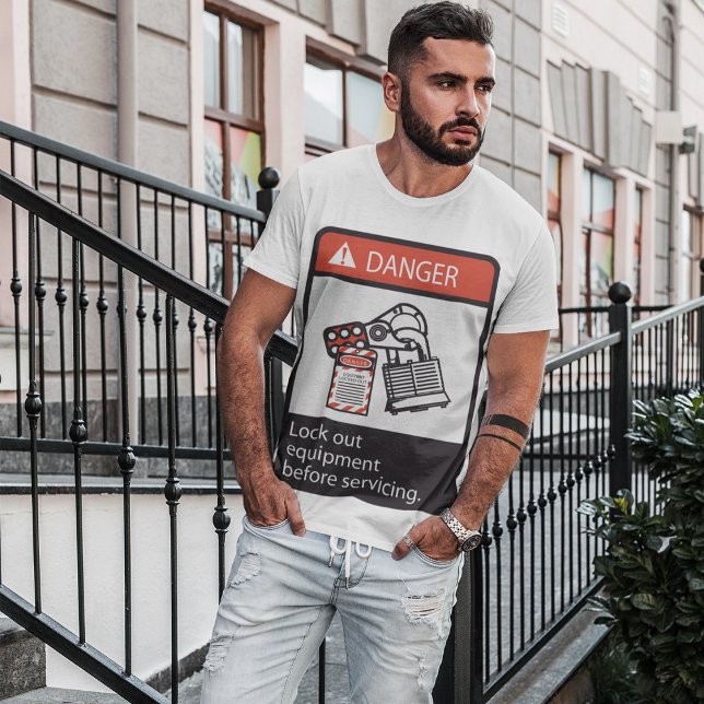T-shirt Équipement De Verrouillage Danger (Créateur téléchargé)