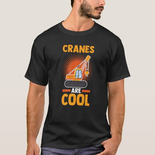 T-shirt Équipement lourd Excavateur de construction Cran (Devant)