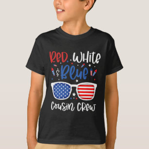T-shirt Équipement Rouge Blanc Et Bleu 4 juillet Enfants N