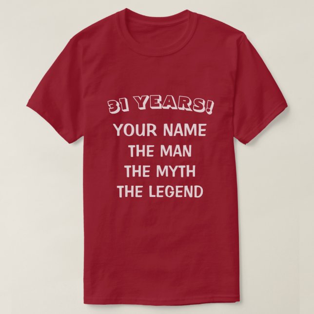T-shirt Équipez chemise drôle d'anniversaire de légende de (Design devant)