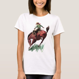 T-shirt Équitation de Bronc de selle