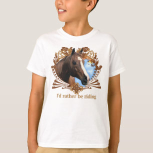 T-shirt Équitation de poneys de chevaux