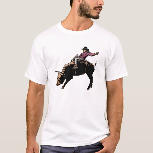 T-shirt Équitation de Taureau (Devant)
