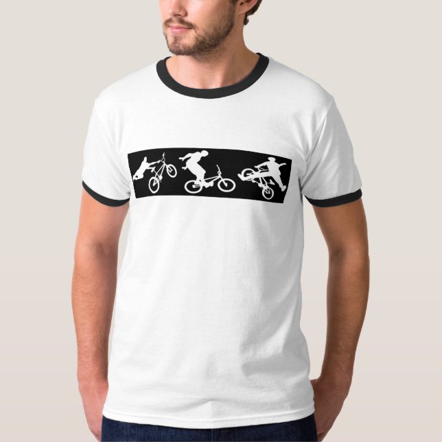 T-shirt Équitation de tour de vélo de BMX (Devant)