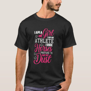 T-shirt Équitation Je Suis Une Fille Je Suis Un Athlète Je