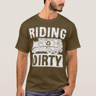 T-shirt équitation sale ordures camion Drôle Garbage Man
