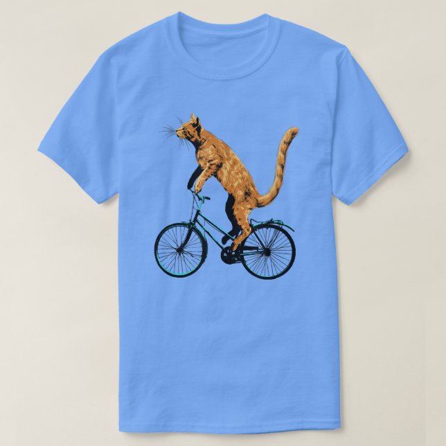 T-shirt équitation    véloDrôle Thé de chat pour un cyclis (Design devant)